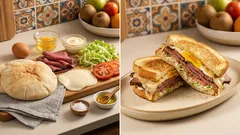 Beirute estilo Habib’s em casa: pão sírio tostado e recheio bem caprichado